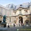 Statue of Louis XIV in the courtyard of the Hotel Carnavalet